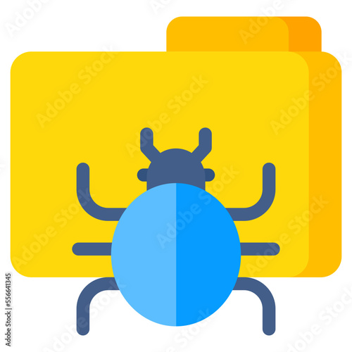 Premium download icon of infected folder