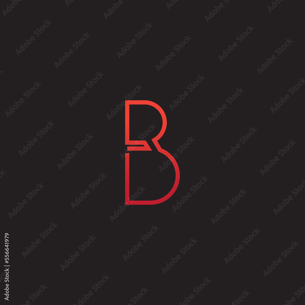 letter RD simple logo icon.