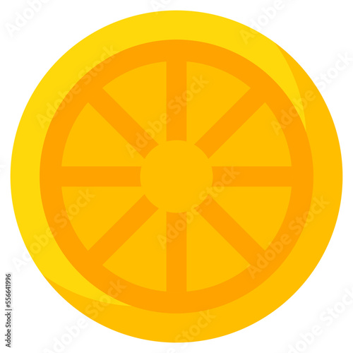 A unique design icon of lemon slice 