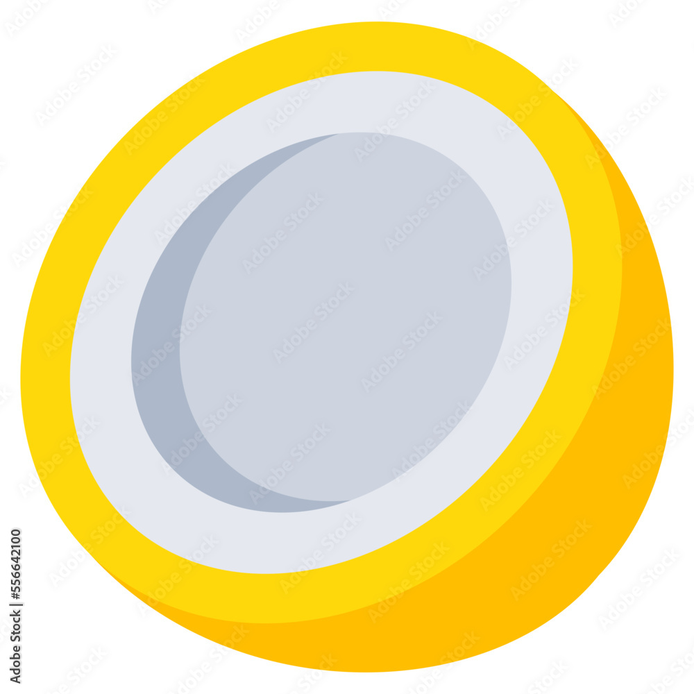 Vector design of half coconut Vector design of half coconut