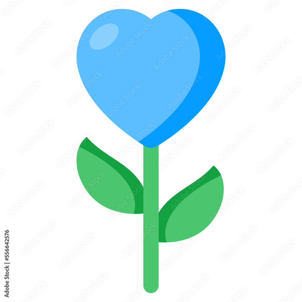 Vector design of heart flower Vector design of heart flower