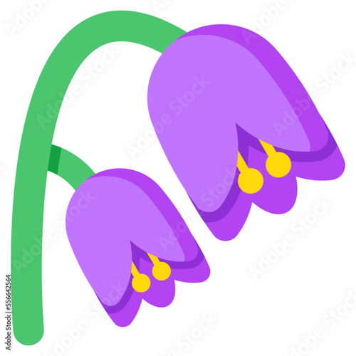 Creative design icon of bluebell flowers 