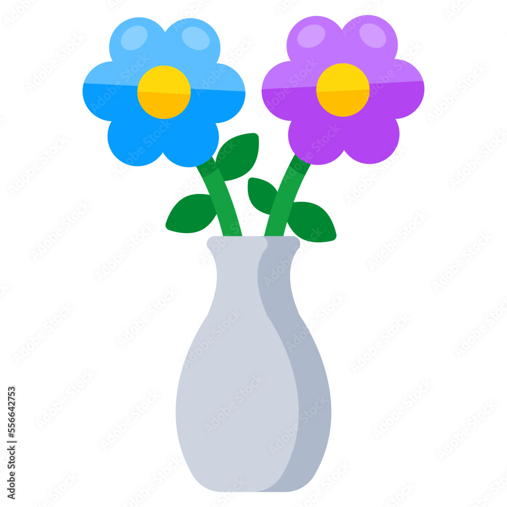 Trendy design icon of flower vase Trendy design icon of flower vase