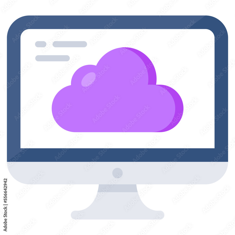 Premium download icon of cloud computer Premium download icon of cloud computer
