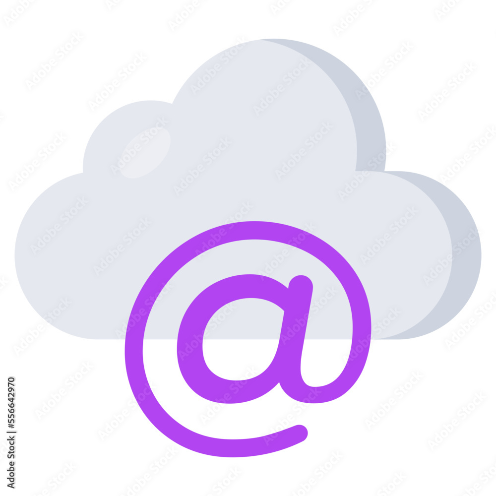 Modern design icon of cloud arroba Modern design icon of cloud arroba