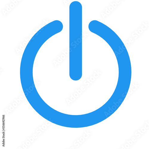 blue power button