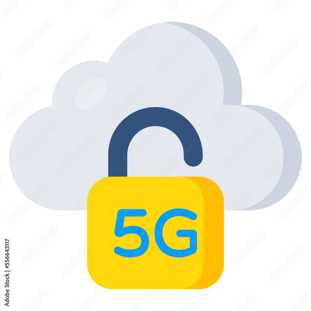 Modern design icon of locked cloud Modern design icon of locked cloud