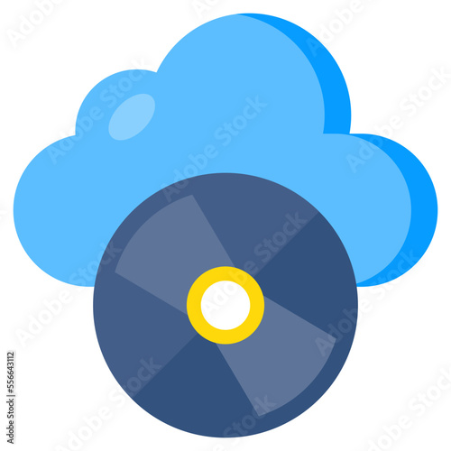 An icon design of cloud cd