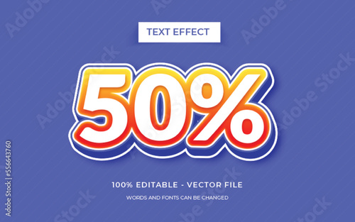 Discount text style editable text effect