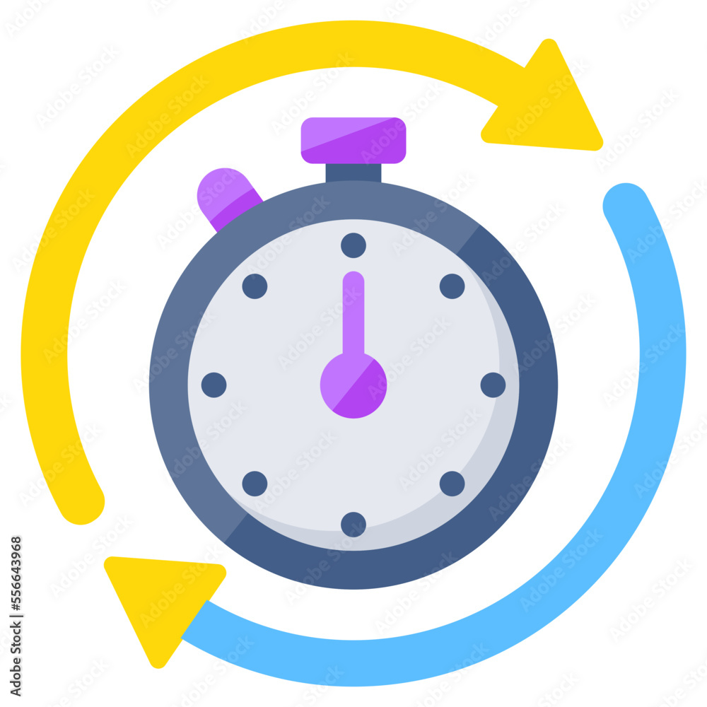 A modern design icon of stopwatch A modern design icon of stopwatch