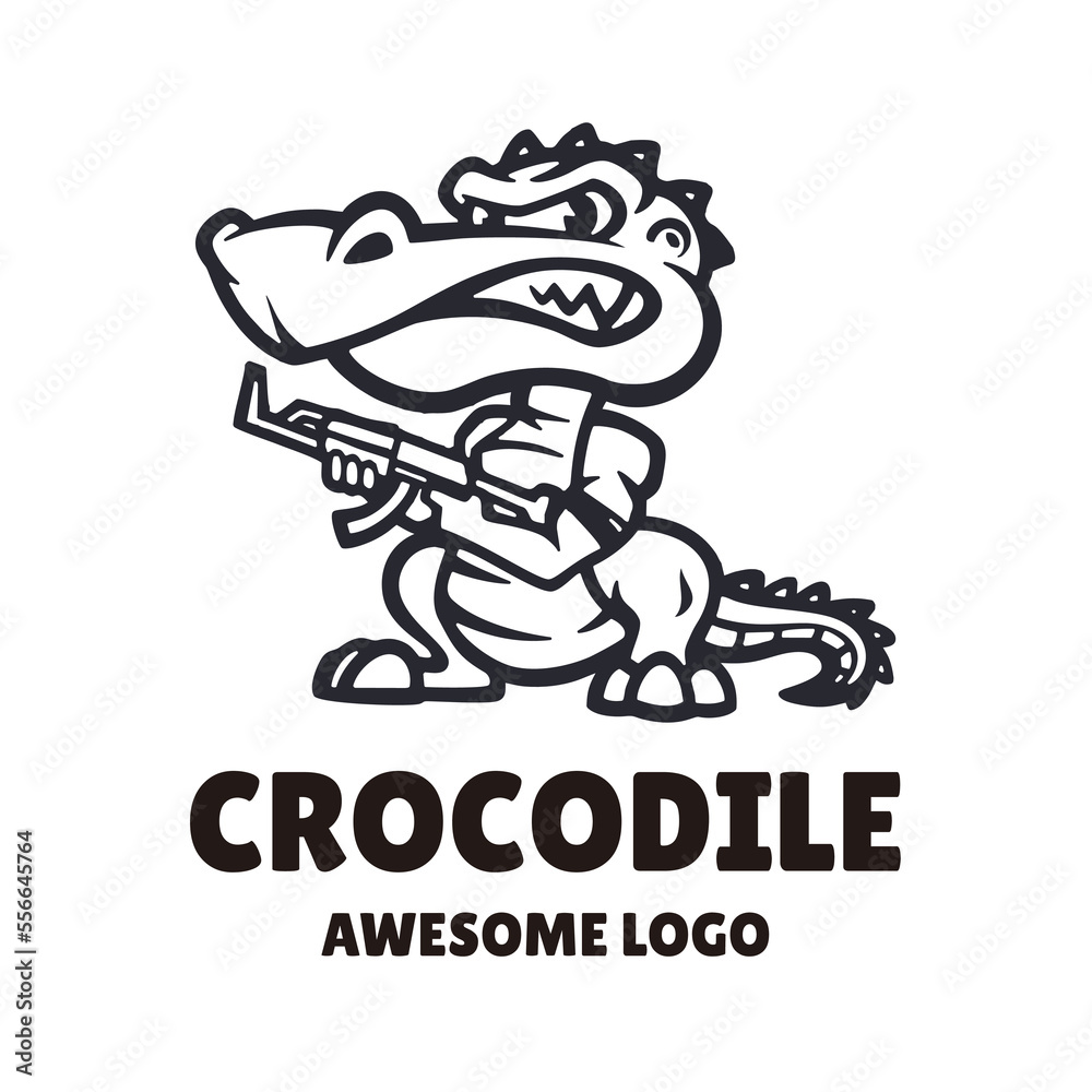 Fototapeta premium Illustration vector graphic of Crocodile, good for logo design