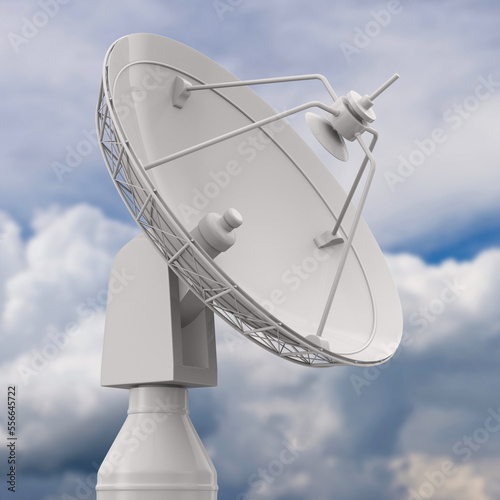 satellite dish on sky backg...