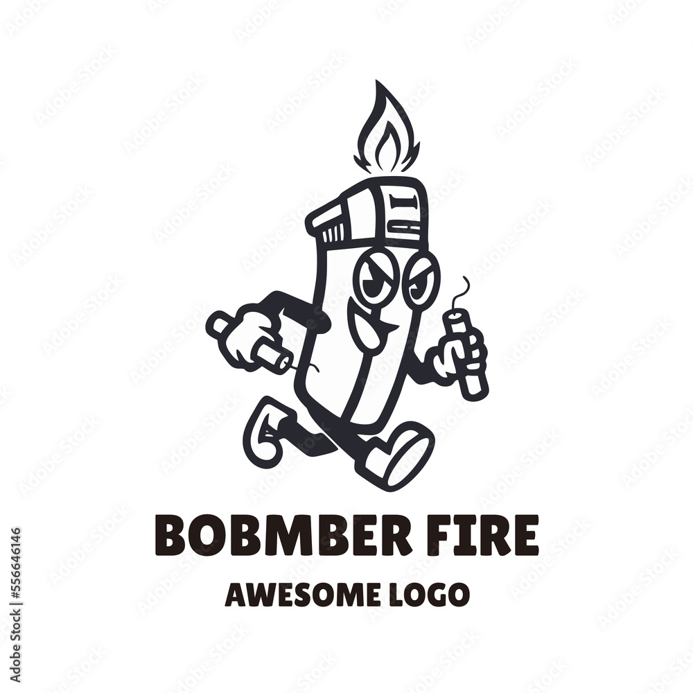 Illustration vector graphic of Bomber Fire, good for logo design Illustration vector graphic of Bomber Fire, good for logo design