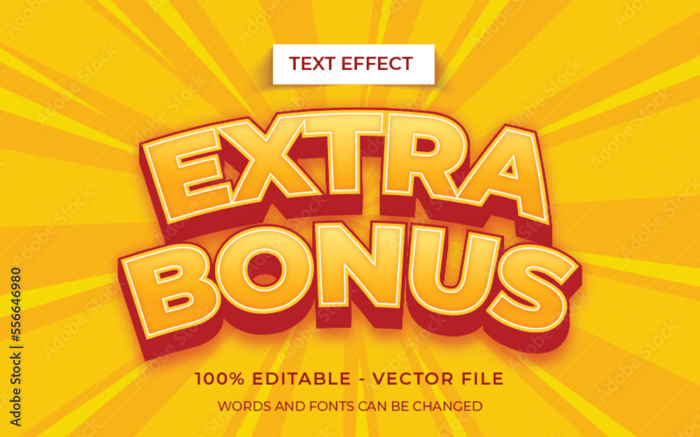 Extra bonus text style editable text effect