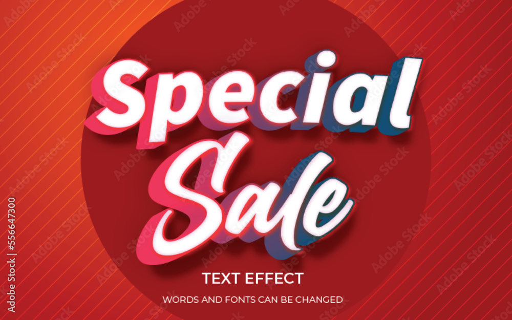Special sale text style editable text effect