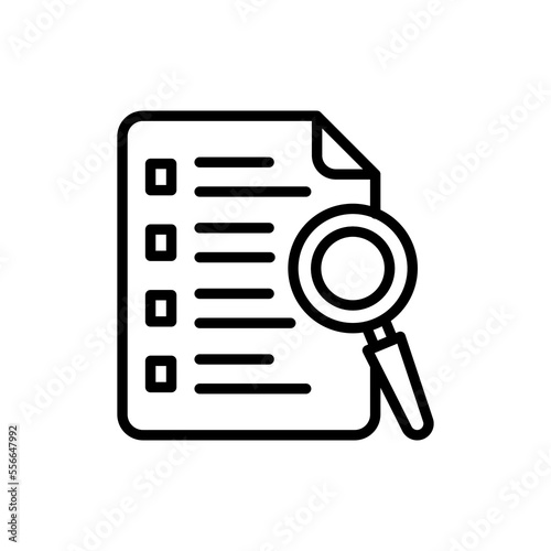 Listing icon in vector. Logotype