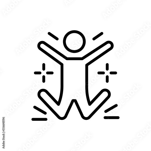Rejoice icon in vector. Logotype