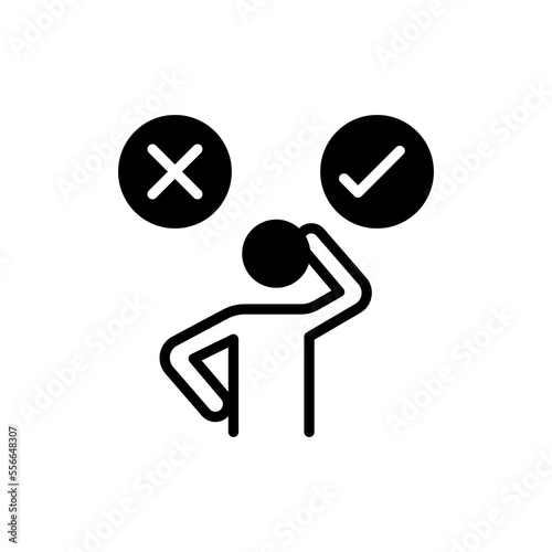 Decision icon in vector. Logotype