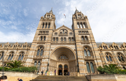 entrance of natural history museum in london