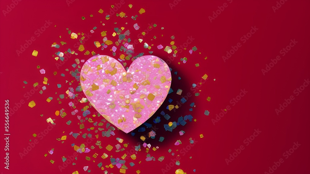 Valentine's Day gift background, shopping advertising background, advertising template