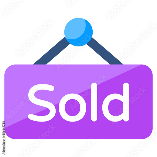 Modern design icon of sold board 