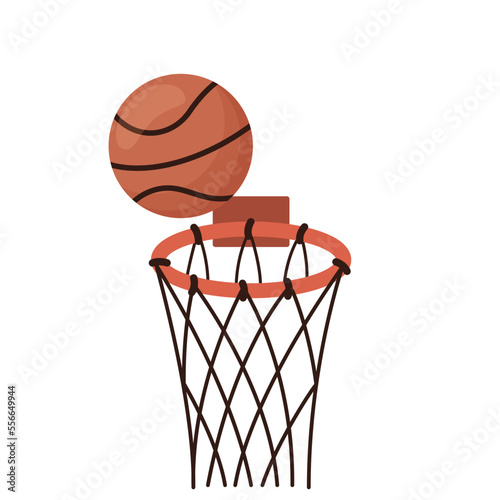 basketball hoop and ball