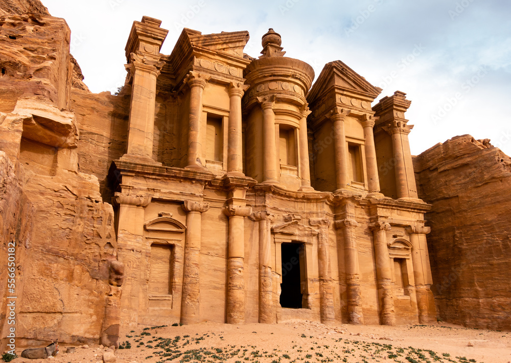 facade of Monastery in Petra,Jordan