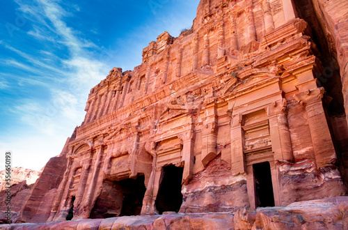 the Silk tomb facade,Petra,Jordan