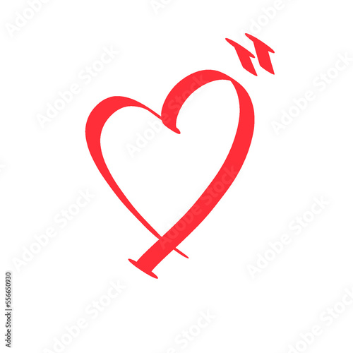 trembling heart in valentine