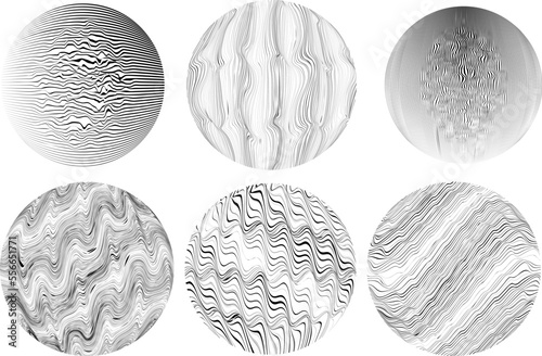 Set of spheres . Lines constructed transparent sphere .Vector  .Technology sphere Logo . Design element for posters, social media, templates, flyers, brochures . Abstract trendy transparent circles