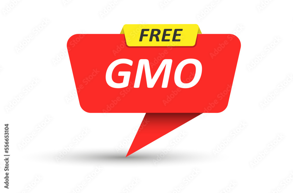 FREE GMO. Vector banner, pointer, sticker, label or speech bubble. Template for websites, applications and creative ideas FREE GMO. Vector banner, pointer, sticker, label or speech bubble. Template for websites, applications and creative ideas