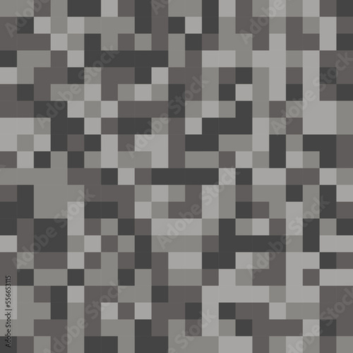 Digital camouflage in gray tones. Seamless vector pattern. Pixel grid for military themes and creative ideas