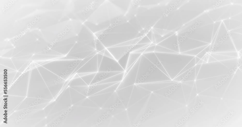 animation of connected lines and dots on the light gray  background