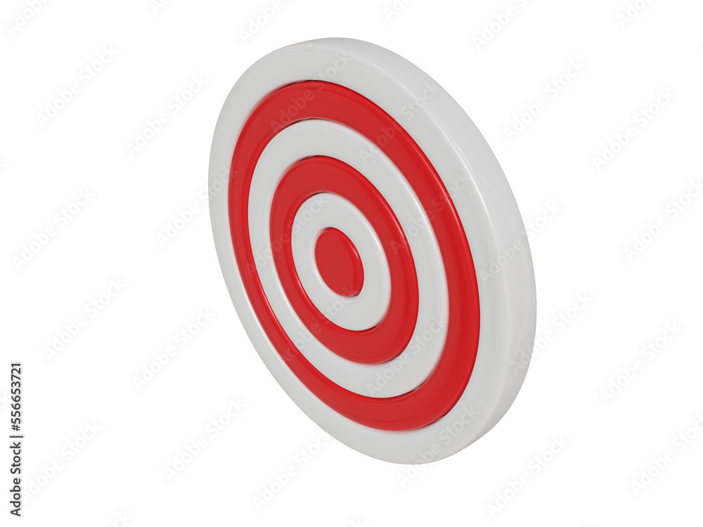 Red and white target. 3d render. Red and white target. 3d render.