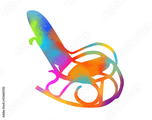 Rocking chair vector colorful icon. Premium quality. Vector illustration