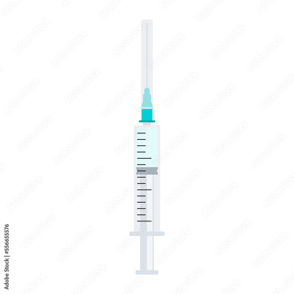 Medical syringe with needle.
Сoncept of vaccination, injection, diabetes. Isolated vector illustration Medical syringe with needle.
Сoncept of vaccination, injection, diabetes. Isolated vector illustration