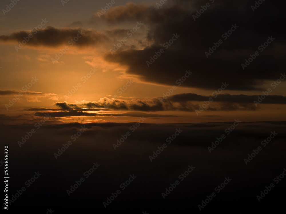 Sun Rise Through Clouds