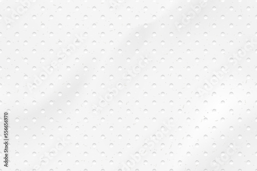 White seamless textue of paper towel dot pattern. Soft tissue background with geometric emboss. Clean cooking napkin surface. Recycled material with noise effect. Vector illustration.