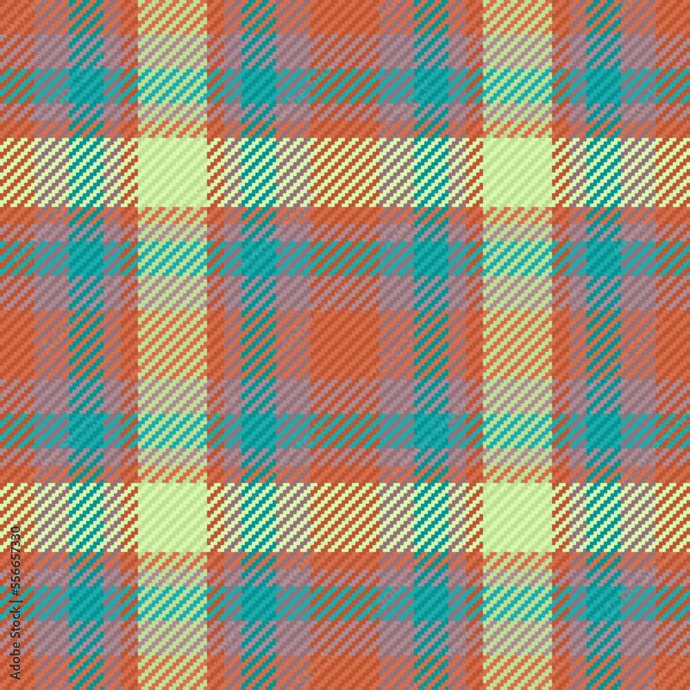 Check plaid fabric. Seamless textile vector. Pattern tartan background texture.