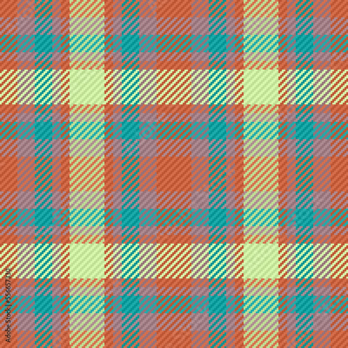 Check plaid fabric. Seamless textile vector. Pattern tartan background texture.