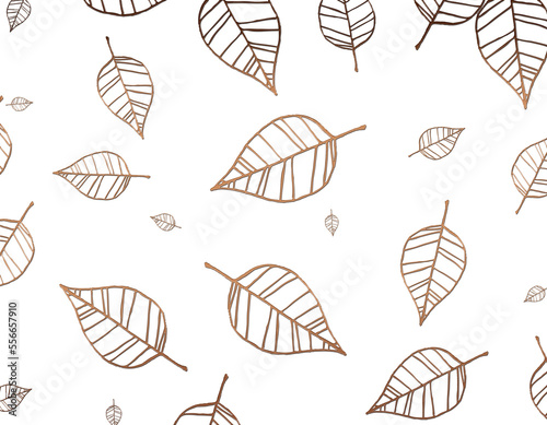 Golden leaves background