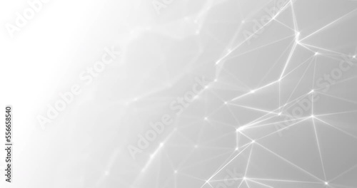 animation of connected lines and dots on the light gray  background
