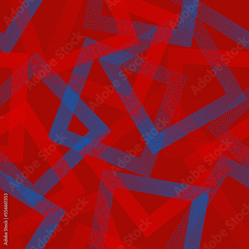 Square rhombus shapes of dot points geometric vector seamless pattern.
