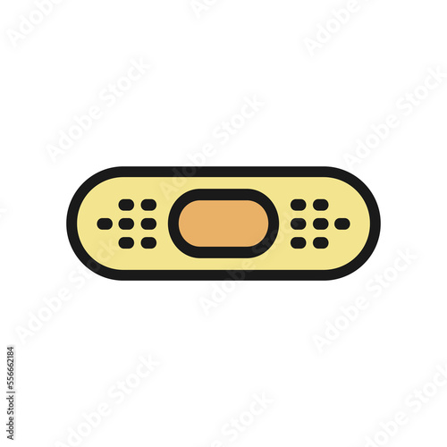 Band aid medical plaster icon, wound plaster vector illustration in two color trendy design style, isolated on white background. Perfect editable graphic resources for many purposes.