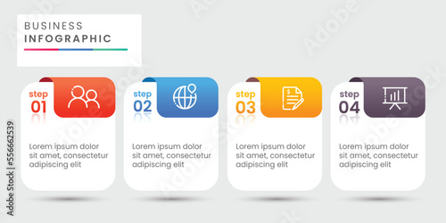 Gradient business infographic template