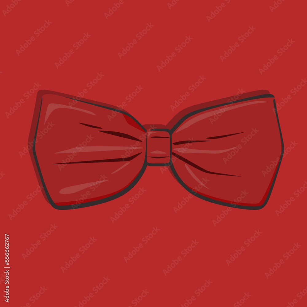 Realistic red bow tie vector illustration, in trendy design style. Elegant Tie for men. Perfect for your graphic resources for many purposes. Realistic red bow tie vector illustration, in trendy design style. Elegant Tie for men. Perfect for your graphic resources for many purposes.
