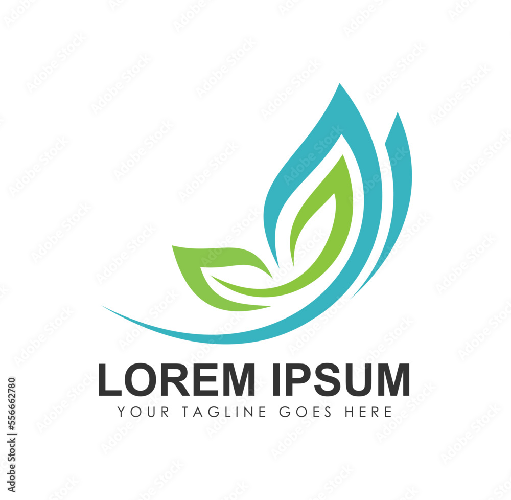 Butterfly Leaf Logo Vector Illustration Sign