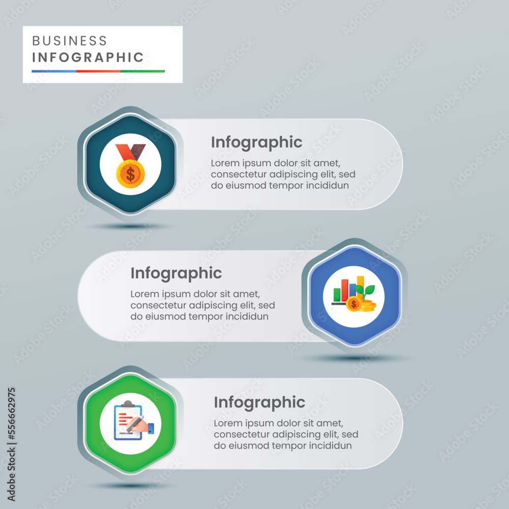 Fototapeta premium Infographic business banner template design