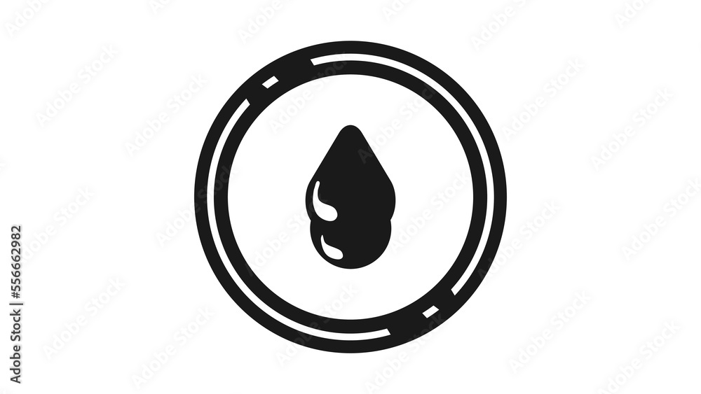 Diabetes icon logo. World Diabetes Day Icon. Black circle with double blood drop in center. Stop the diabetes. Medical element vector illustration in flat design. Isolated on white background. Diabetes icon logo. World Diabetes Day Icon. Black circle with double blood drop in center. Stop the diabetes. Medical element vector illustration in flat design. Isolated on white background.