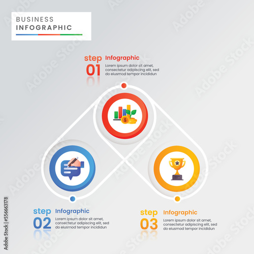 Business infographic steps design